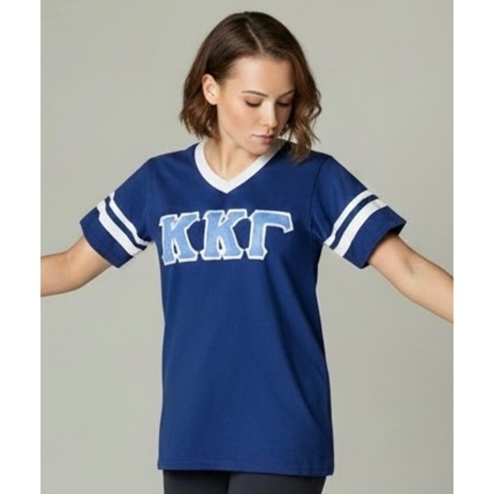 KAPPA KAPPA GAMMA KKG Sorority Jersey Women's S Embroidered Logo Navy Blue